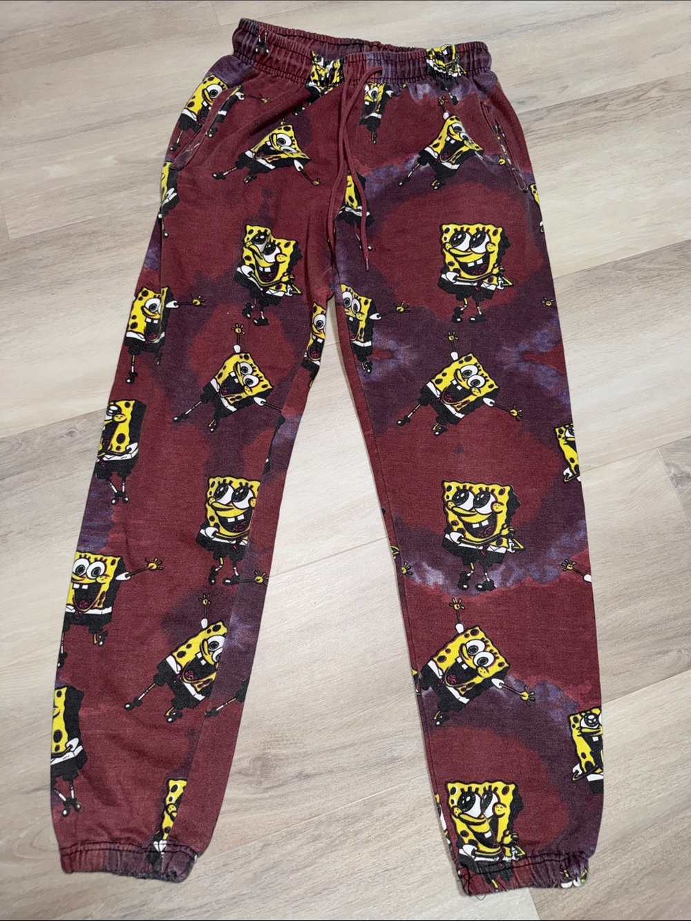 Maroon Sponge Character Jogger Pants - Unbranded